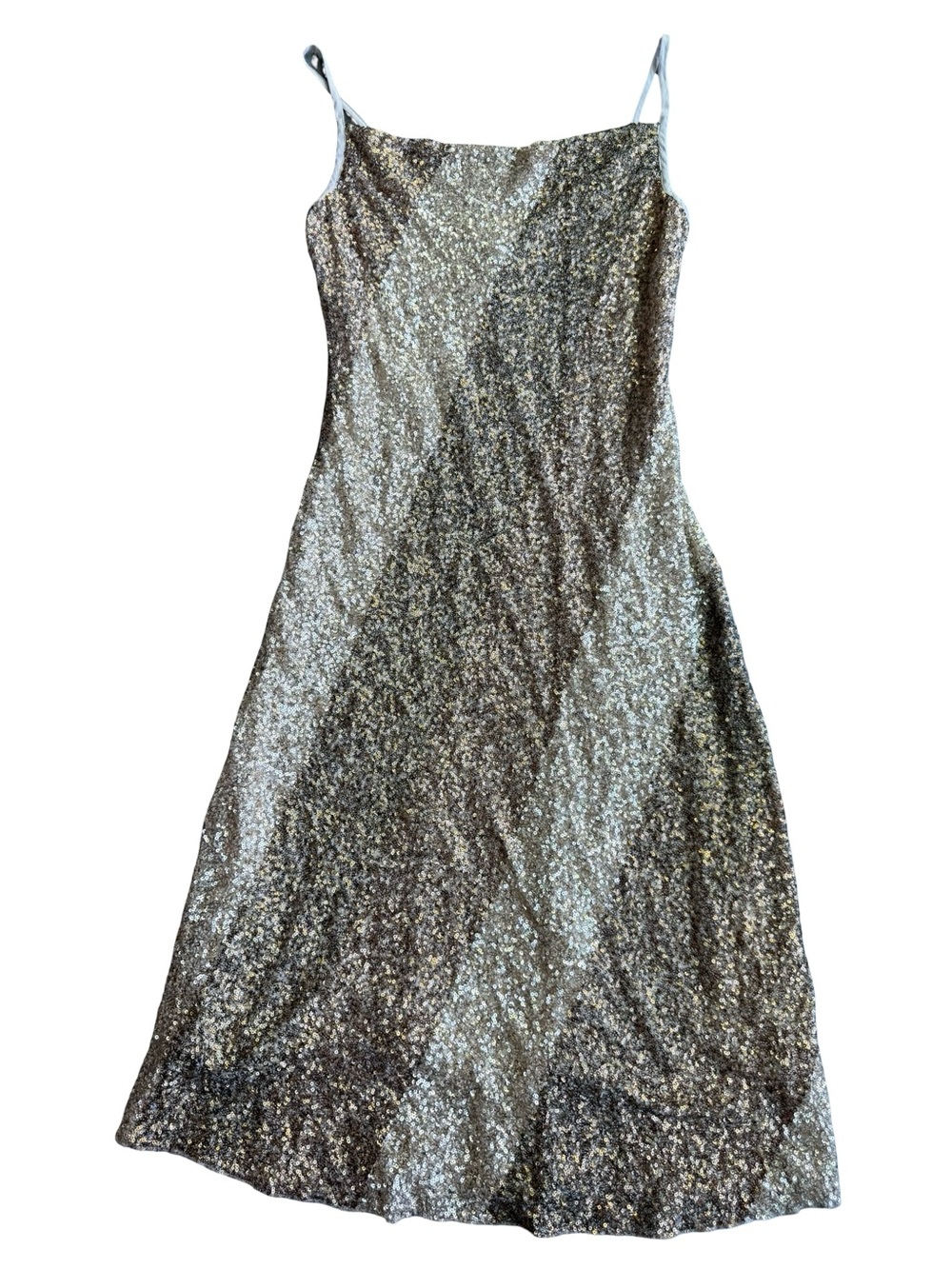 NWT Bl^nk London Gold Sequin Slip Dress Women Small